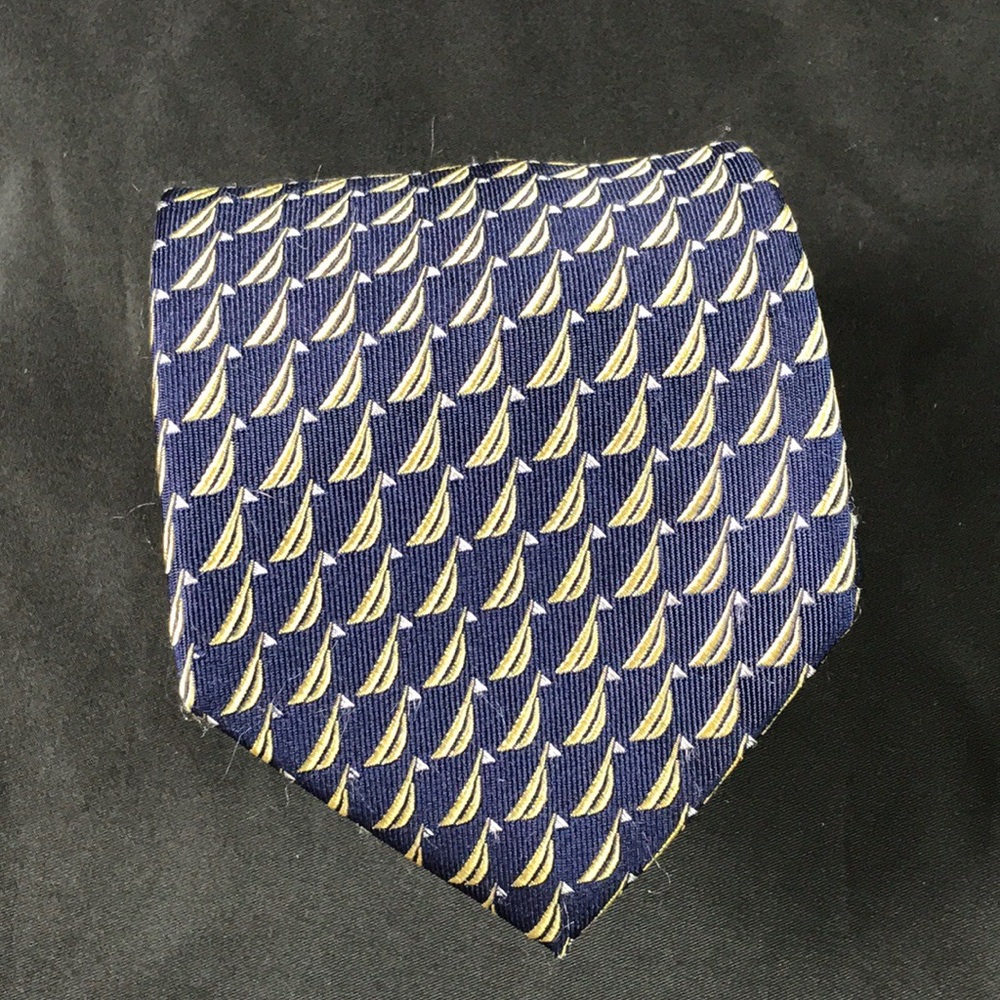 🔴 NAUTICA ship logo Tie navy with yellow ships